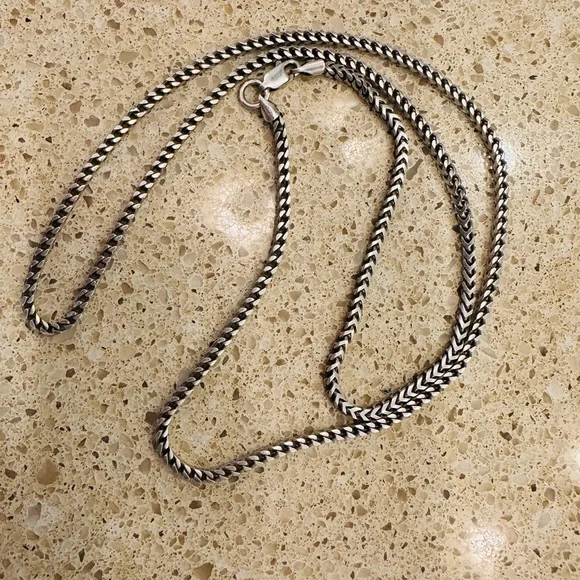 Men's Silver Wheat chain - Picture 1 of 7